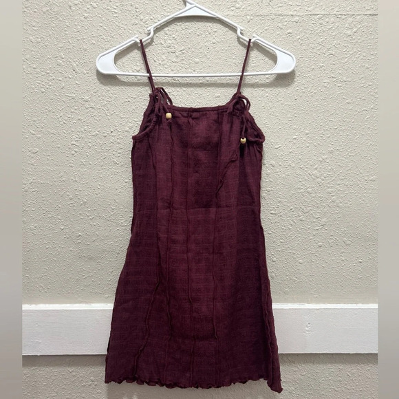 Free People Throwing Shade Mini Dress in Garnet NWOT - Women’s Size Small - Picture 6 of 10